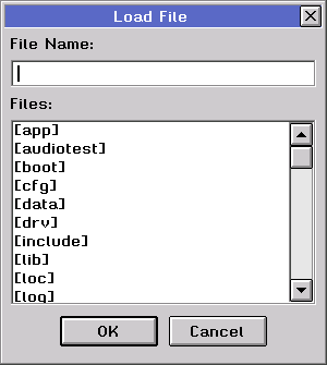 File dialog with browsing